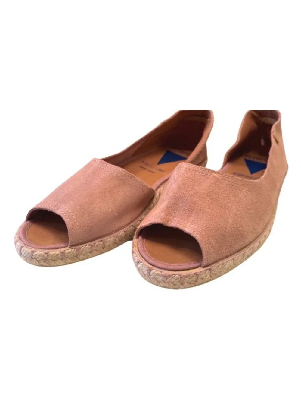 Verbenas Spain Cruz Suede Espadrille Size 40 Leather Open Toe NWOB US